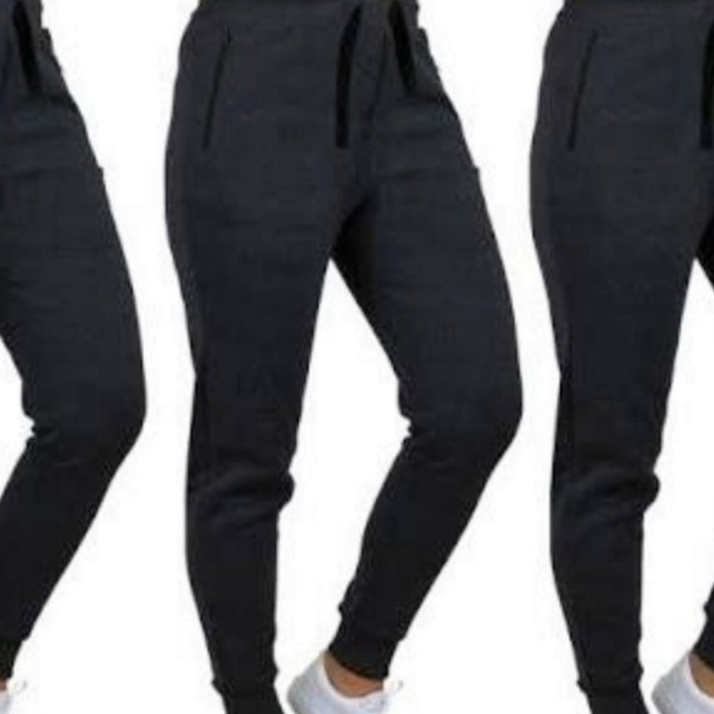 Wicked Stitch Joggers With Pockets Marled Black Sweat Pants Women's Various Size